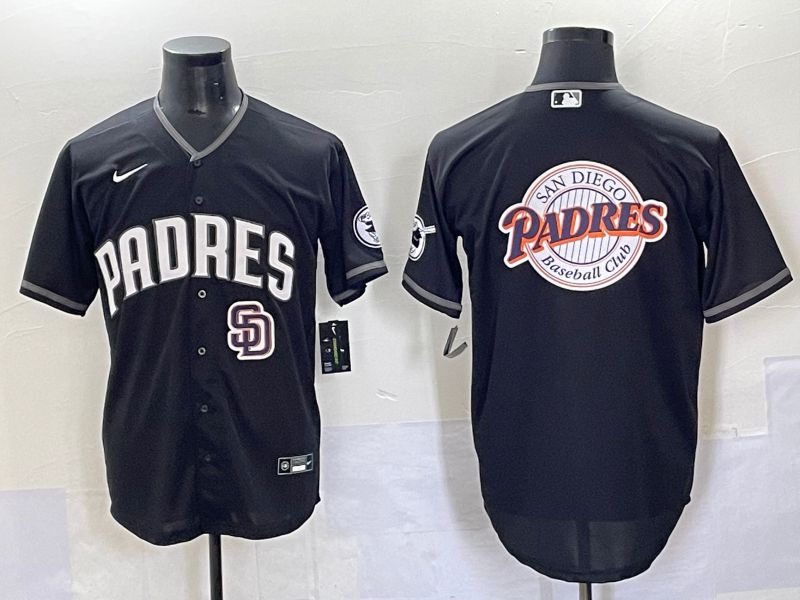 Men 2025 San Diego Padres Blank Black Game Nike MLB Jersey style 70315->san diego padres->MLB Jersey